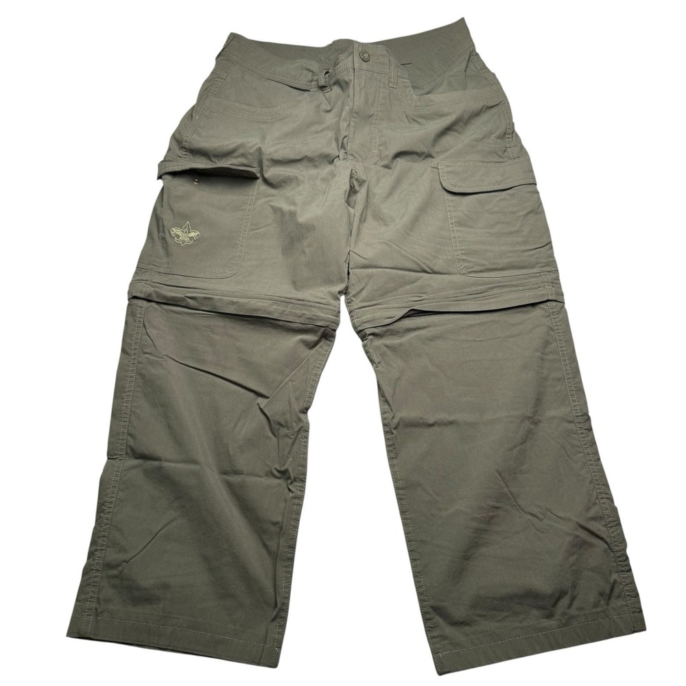 Boy Scouts of America Pants Mens 34 Green Uniform Convertible Switchback Canvas